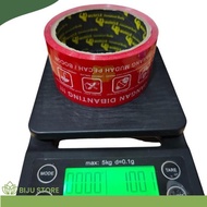 MERAH RED LABEL DUCT TAPE FRAGILE SECURITY SEAL DON'T SLASH EASY TO BREAK LEAK HANDLE WITH CARE DO N
