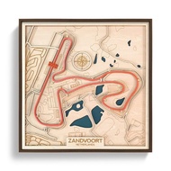 F1 Netherlands Zanderwater Track 3D Map Three-Dimensional Embossed Handmade Decoration Aluminum Fram