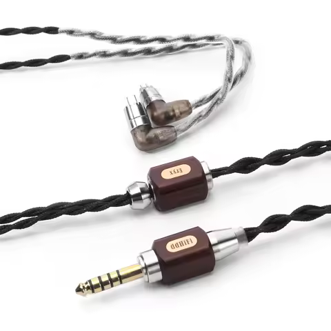 BC130C(Eryx) DDHIFI New Flagship 4.4mm Balanced Earphone Upgrade Cable with Red Sandalwood & Titaniu