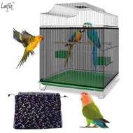 LAIFLE Large Elastic Breathable Soft Dustproof Butterfly Stars Pattern Bird Guard Skirt Bird Cage Cover Bird Cage Mesh Net for Parrot Cage