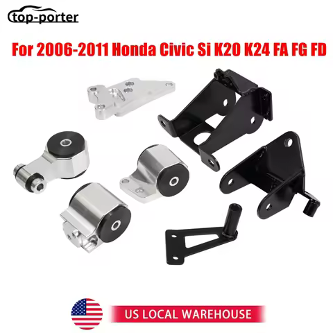 Engine Mounting Bracket Engine Swap Mount Kit Set For 2006-2011 Honda Civic Si K20 K24 FA FG FD