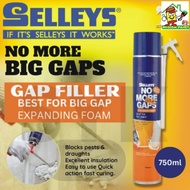 "SELLEYS" BIG No More Big Gaps Expanding Foam Gap 750ML Filler Wall Air Con Pipe Gap Filler DIY Expa