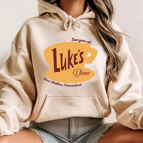 Luke's Diner Hoodie Stars Hollow Sweatshirt Fall Coffee Hoodied Small Town Connecticut Shirt Unisex