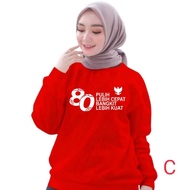 MERAH Independence Shirt Red and White Clothing August 17th Long 2025 Uniform Committee August 80th 