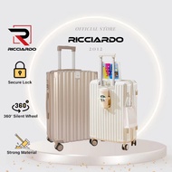 B09A RICCIARDO Cup Holder & USB Charger Luggage 20/24/28 Inch Trolley, (Bagasi Luggage,行李箱)