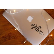 Decal Sticker Quote Sticker Typography Girlboss Laptop