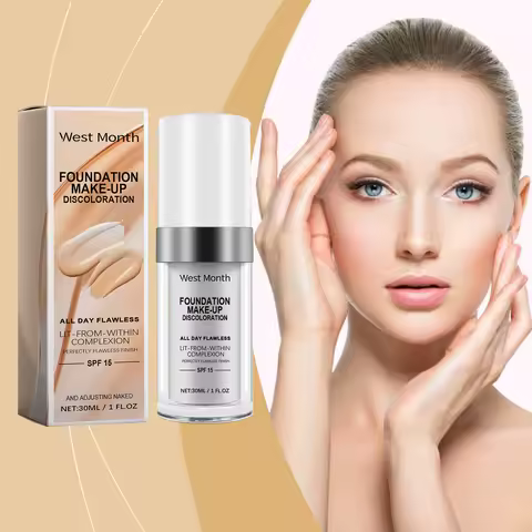 West Month Color Changing Foundation Long Lasting Waterproof Oil Control Matte Finish Makeup Foundat