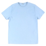 成色極佳 △ LOEWE H526Y22XA4 100% 純棉 Logo Anagram 字母刺繡圓領短袖 T 卹 淺藍色 M 碼 義大利製造 正品男士