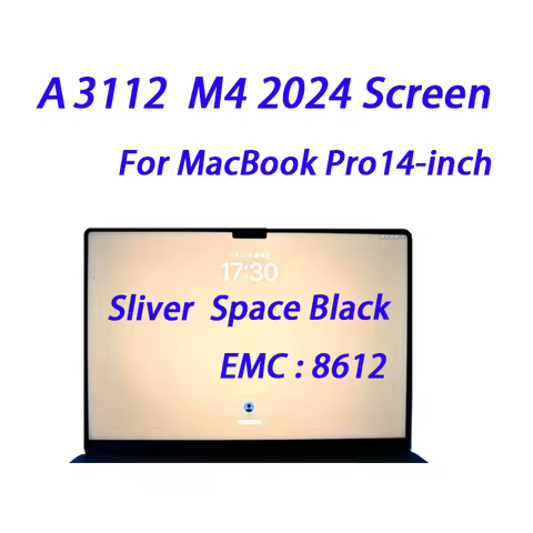 New Display Panel For MacBook Pro M4 14-inch A3112 LCD Screen 2024 Year EMC 8526 Replacement Sliver 