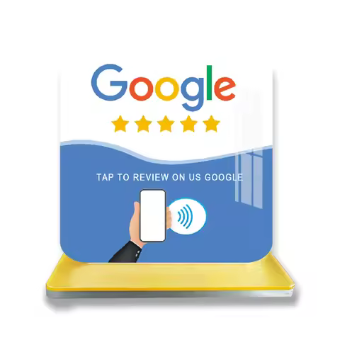Acrylic NFC Plate Stand Google Review Sign for Social Media Signs Boost Your Business Retail Store D