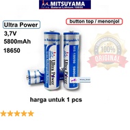 baterai Cas 18650 Ultra Power 6800mAh Mitsuyama MS-18650 Rechargeable Battery Original