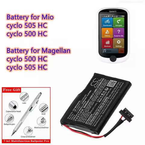 GPS Navigator Battery 3.7V/1100mAh BP-DG500-11/1500 MX, BP-400H-11/1200 MX for Mio Magellan Cyclo 50