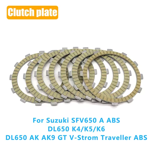 For Suzuki SVF650 SVF 650 A ABS DL650 DL 650 K4-K6 AK AK9 GT ABS Motorcycle Clutch Friction Plate Se
