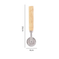 Cutter Stamp Set - Press Stamp with Reading Dough Cutter and Wooden Handle for Ravioli Maker Pasta C