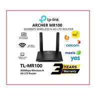 TP-Link TL-MR100 300Mbps Wireless N 4G LTE Router | Open Line Travel Router | Direct SIM CARD Modem 
