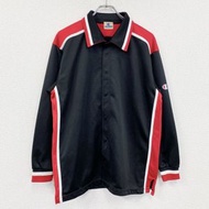 古著Champion 運動保暖衣/運動外套，黑色，L 碼