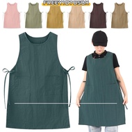 FREEYIO785BH Kitchen Aprons, Waterproof Anti-dirty Long Vest, Fashion Multipurpose Japanese Style So
