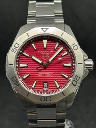 二手中古 TAG HEUER 泰格豪雅 Aquaracer Professional 200 🔴 煙紅色錶面 40mm 200M防水 Calibre 5自動上鏈機芯 6點日歷顯示 公價$23050 狀