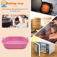 Silicone Grill Pan Mat BPA Free 19cm Square Shaped Air Fryers Oven Baking Tray