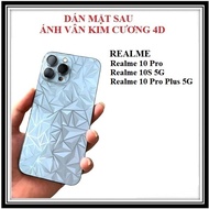 4D diamond pattern back sticker Realme 14T Realme 10 Pro Realme 10S 5G Realme 10 Pro Plus 5G