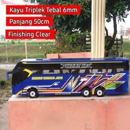 Miniatur Bus PO STJ DRAKA Hadiah Ultah Anak Panjang 50cm