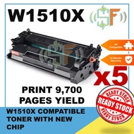 5 Units Compatible 151X Toner with NEW CHIP W1510X for Laserjet Pro 4003dn 4003dw 4003n MFP 4103dw 4