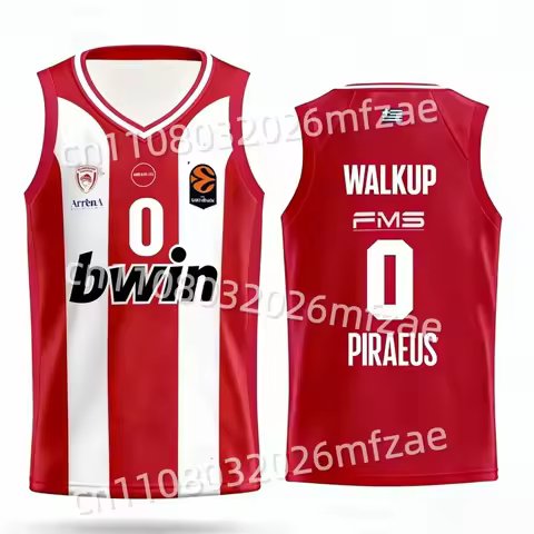 2026 New Arrivals Olympiacos Athens Basketball Jersey Greek Adult Men's Basketball Quick-drying Vest