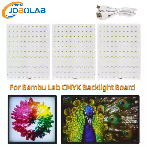 For Bambu Lab CMYK LED Backlight Board Bambu Lab PLA CMYK Lithophane Bundle 3D Print Lithophane Phot