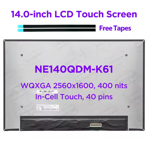 14.0-Inch Laptop LCD Touch Screen NE140QDM-K61 LP140WQA-SPB1 for Dell DP/N 0TW8Y2 0FXP48 Display Pan