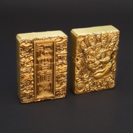 Brass Kerosene Lighter Peace Hotel Lighter Embossed Flamiduo Handmade Brass Kerosene Lighter Gift