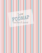 Low FODMAP Food Diary & Journal: Pink and Blue Striped Daily Track of Foods and Symptoms for IBS, Cr