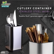 Stainless Steel Cutlery Container | Local Ready Stock | Kitchen Space Saver | Easy Wash