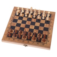 3in1 Wooden Chess Board Set Folding Board Chess Game International Chess Set
