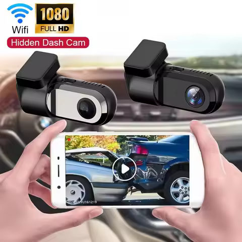 WiFi Hidden Dash Cam 1080P Car Camera, Car Front Car Dash Cam, Car Mini Dash Cam with Night Vision, 