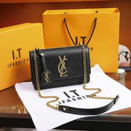 Fashion Chain Girl Tote Bag Simple Solid Color Girl Shoulder Bag Vintage Leather Ladies Crossbody Ba