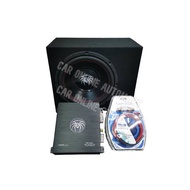 PACKAGE SET 100% ORIGINAL SOUNDSTREAM TRP.A502 2-CHANNEL AMPLIFIER 12" SOUNDSTREAM TRP.122SW WOOFER WITH BOX+CABLE KIT