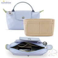 SSUNSHINE Insert Bag, Storage Bags Multi-Pocket Linner Bag, Durable Travel Portable Felt Bag Organizer Longchamp Mini Bag