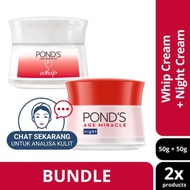 Ponds Age Miracle Whip Cream 50 gr + Ponds Age Miracle Night Cream 50