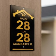 Personalized Home Address Plate House Number Plate 10x6.5 inches Acrylic Plate Waterproof