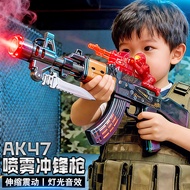 Children Sound Light Spray Submachine Gun AK47 Electric Retractable Machine Gun Cool Pistol Boy Toy 