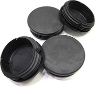 4pcs Pack: 2 3/8 Inch (Approx. 60mm) Round Black Plastic End Cap (for Hole Size from 2 1/8 to 2 9/32
