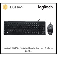 Logitech MK200 USB Wired Media Keyboard and Mouse Combo