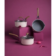 CAROTE : Bio-Pink High Quality Non-Stick Saucepan Milk Pan With Lid 16cm / 18cm