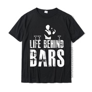 Life Behind Bars Bartender T-Shirt Funny Bartending Tees Tops Shirts Funky Crazy Cotton Men's Top T-