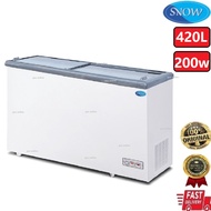 Snow LY450GL Glass Top Freezer Sliding Glass Door |Ice Cream Freezer| Aiskrim |Frozen (420L)