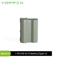 YOPPEN 2450mAh EN-EL15 EN EL15 Type-c USB Camera Battery For Nikon D7000 7500 500 600 750 810A 800E