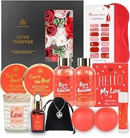 Bath and Body Gift For Women and Men - 15Pcs Luxury Set Sweet Time Berry Home Spa Gift Set, Birthdays, Holidays, Anniversaries, Christmas, Mother’s Day, Father’s Day and Valentine’s Day.