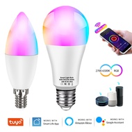 WiFi Smart Light Bulb Color Changing E14 E27 RGB LED Bulb Dimmable Lamp 15W 18W Compatible Smart Lif