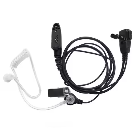 N91R Air Tube Earpiece Headset Mic for Motorola GP328Plus GP344 GP388 GP328-Plus Anysecu F22 F25 W5