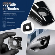 UPSTOTO Door Handle Key Hole Cap, Plastic Black+Chrome Exterior Door Handle Key Hole Cover, 4H183787